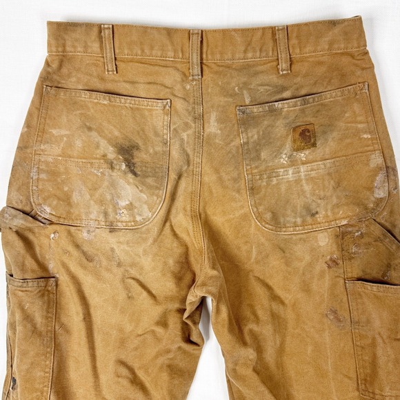 Carhartt Carpenter Pants Well Worn Mens Utility Work Pant Size 32x32 Loose Fit - Picture 6 of 12
